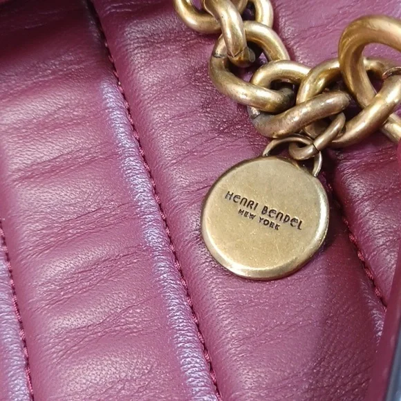 Henri Bendel 712 Zip Tote Laptop Bag  Burgundy - Picture 14 of 17